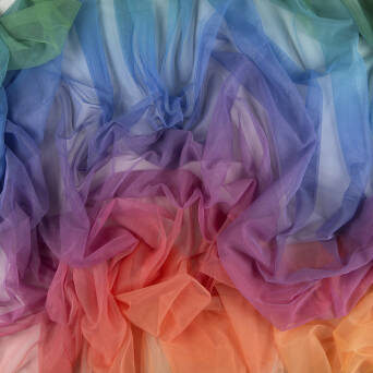 Soft Printed Tulle - RAINBOW