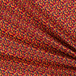 Viscose fabric COLOUR CURRANTS ON RED