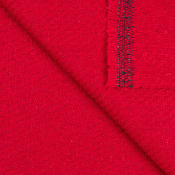 Wollstoff  RED GLOW BRAID #D20-01