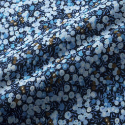 Cotton fabric PREMIUM BLUE BLUEBERRIES ON NAVY