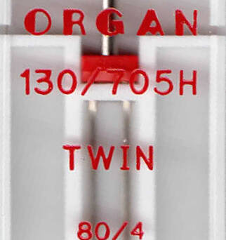 ORGAN - Zwillingsnadel TWIN  1 Stk. / Dicke 80