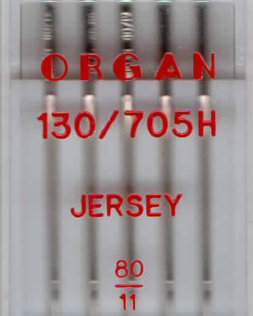 ORGAN - JERSEY Nadeln 5 Stück, Dicke 80