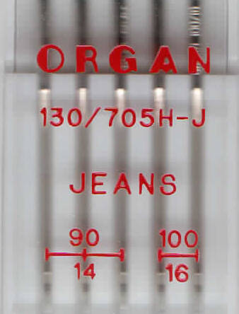 ORGAN -  Nadel JEANS  5 Stk. MIX / Dicke 90, 100