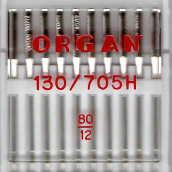 ORGAN - universal needles for fabrics 10 items / thickness 80