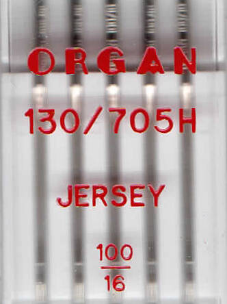 ORGAN - JERSEY Nadeln 5 Stück, Dicke 100