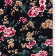 Viskose-Gewebe Blumenbänder auf NAVY #9577-01