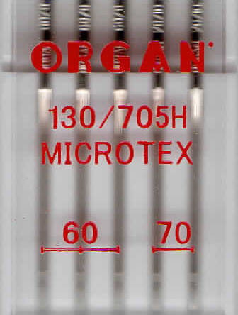 ORGAN - MICROTEX - Seidennadeln 5 Stück / Stärke 60,70