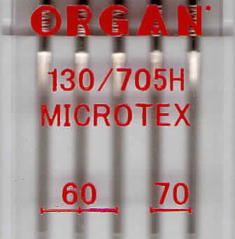 ORGAN - MICROTEX - Seidennadeln 5 Stück / Stärke 60,70