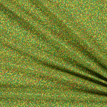 Viscose fabric  MINI DOTS LIGHT GREEN