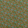 Baumwollstoff mit Muster PREMIUM ORANGE FLOWERS ON GREEN #9804 #03