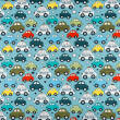Baumwollstoff mit Muster TWILL Fast Cars on blue D08 #01