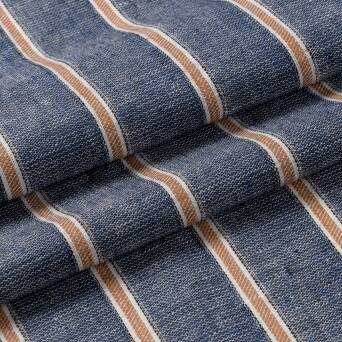 Viscose fabric with linen SEA STRIPES T5594 #03
