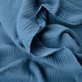 Double Gauze - Cotton muslin STEEL BLUE A1278 #138