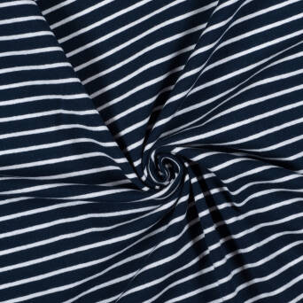 CLASSIC Stripes - navy blue / wthite jersey 200g >185cm!<