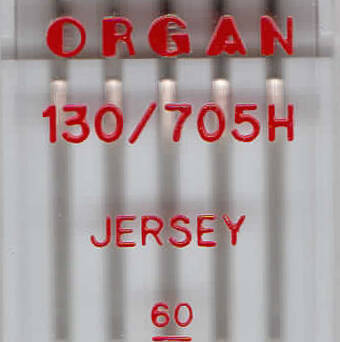 ORGAN - JERSEY Nadeln 5 Stück, Dicke 60